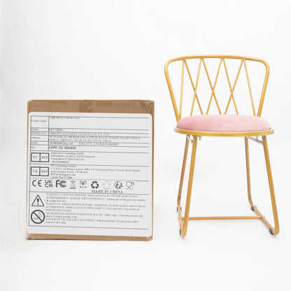 Pink Gold Iron Makeup Chair