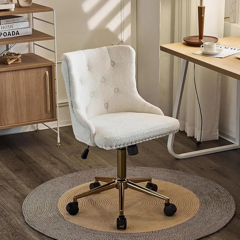 Mauve Purple Armless Home Office Desk Chair