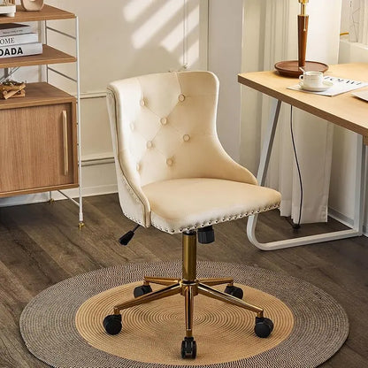 Mauve Purple Armless Home Office Desk Chair