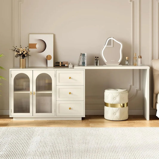 White Makeup Vanity Desk