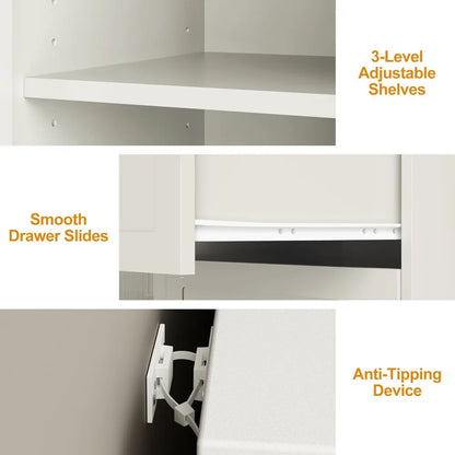 White Makeup Vanity Desk