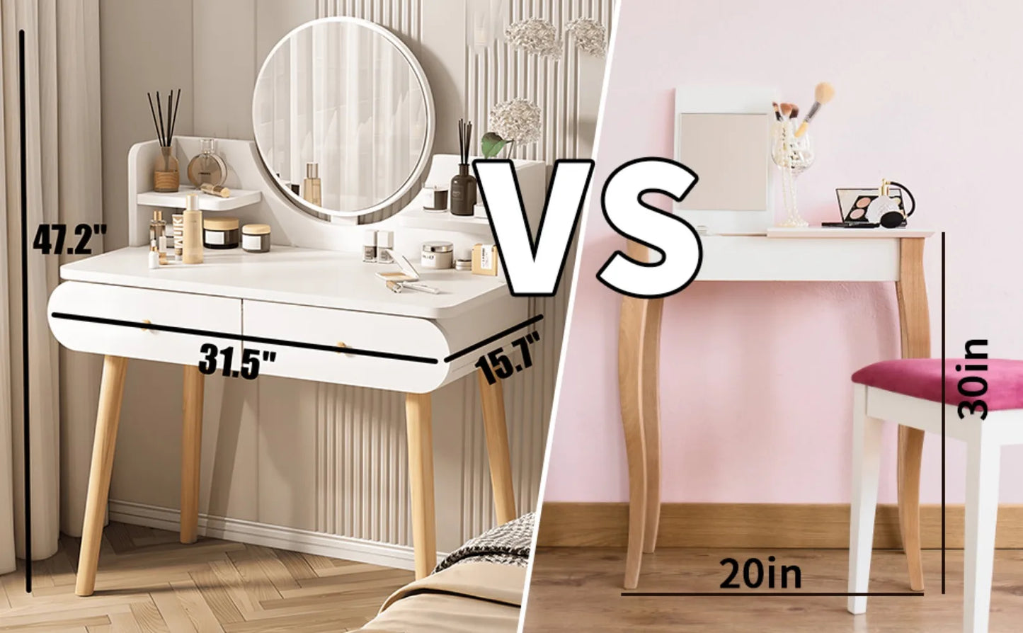Vanity Make Up Table Luxury Girl Box Dressing Table