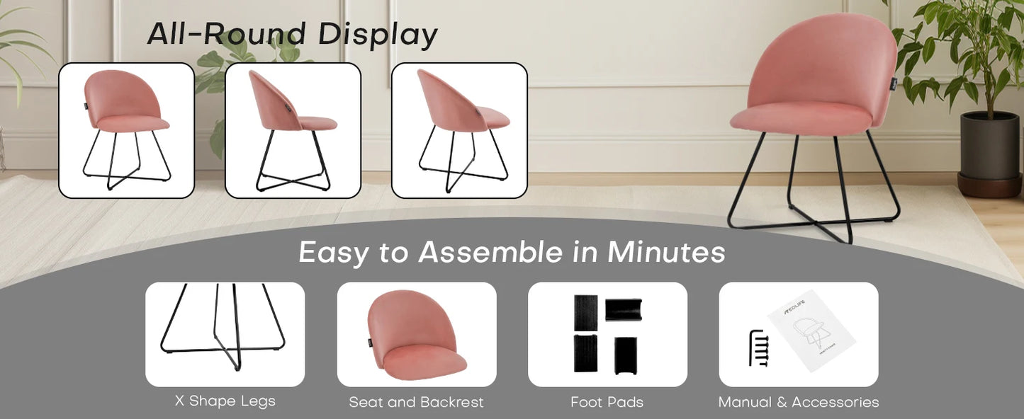 Redlife Velvet Vanity Chair